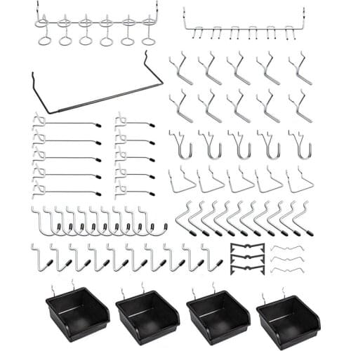 131 Piece Pegboard Hooks with Pegboard Bins,Peg Locks,for Organizing Various Tools for Kitchen Craft Room Accessories