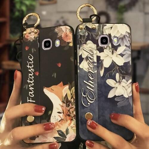 Soft Case Phone Holder Phone Case For Samsung Galaxy J710/J7 2016/J7108 For Girls Anti-knock