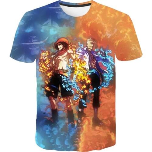 2021 Fashion New One-Piece 3d T-Shirt Luff Straw Hat Japanese Anime Funny, Men And Women O Collar Black Short-Sleeved, Jacket