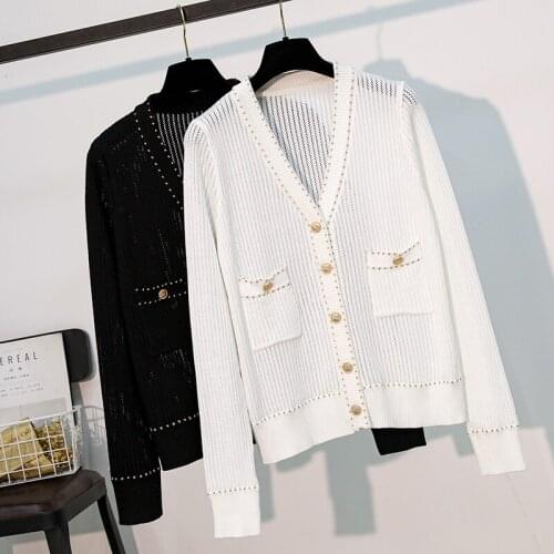 Solid Knitted Women Sweater and Cardigan 2021 Winter New V-neck Long-sleeved Button Loose Casual All Match Female Outwear Coats