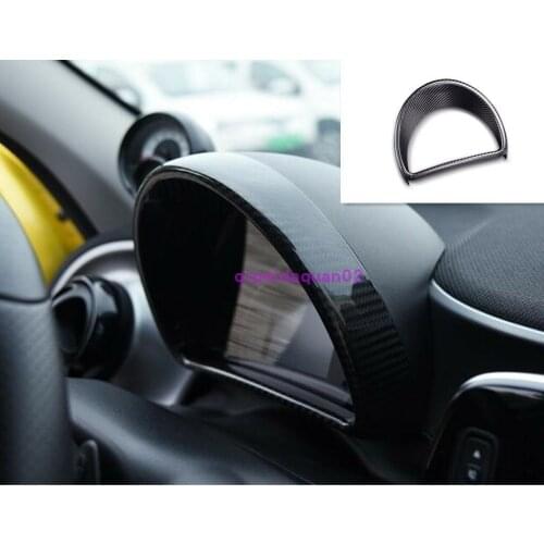 Carbon Fiber Interior front dashboard cover trim For Smart Fortwo 2015-2018 car modification