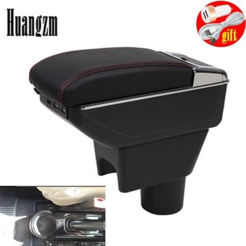 For renault duster Armrest Box Universal PU leather Car Central Armrest Storage Box cup holder ashtray modification accessories