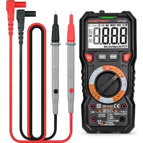 HABOTEST Series Digital Multimeter Esr Meter Testers Automotive Electrical Dmm Transistor Peak Tester Meter Capacitance Meter