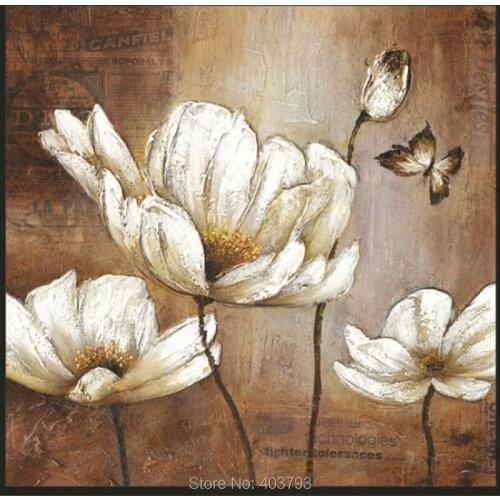 Hand Painted Wall Art Oil Painting Europe Style Beautiful Flower On Canvas Modern Decorative Pictures Painting Home Decor