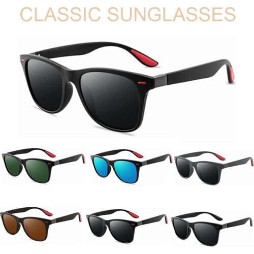 Polarized Sunglasses Brand Design Men Women Driver Shades Male Vintage Sun Glasses Men Spuare Mirror Summer UV400 Gafas Oculos