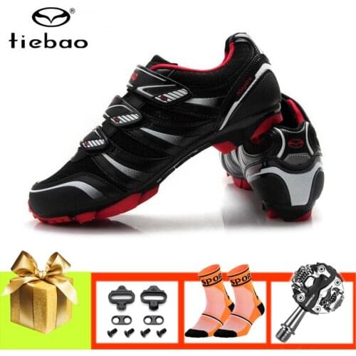 Tiebao Men pro cycling shoes sapatilha ciclismo SPD pedals breathable non-slip mountain bike shoes outdoor riding bike sneakers