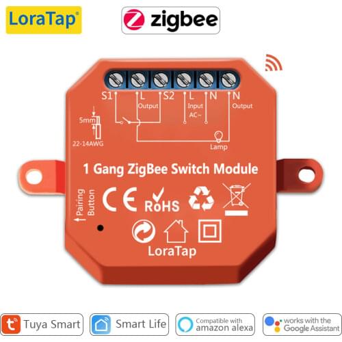 Tuya Smart ZigBee 3.0 Relay 16A DIY Module for Light and Device ON OFF App Remote Control Timer Support Google Home Alexa MQTT