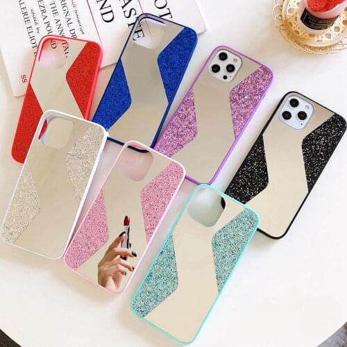 S Line Mirror Glitter Case for iphone 12 Pro Max Mini 11 X XR XS Max 7 8 6 6S Plus SE 2020 Diamond Cover