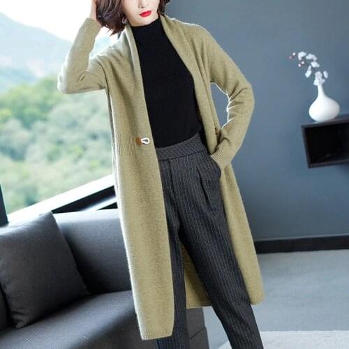Autumn Women Shrug Knitted Cardigan Casual Long Cardigan Sweater Loose Winter Female Outerwear Coat New Streetwear AA5204