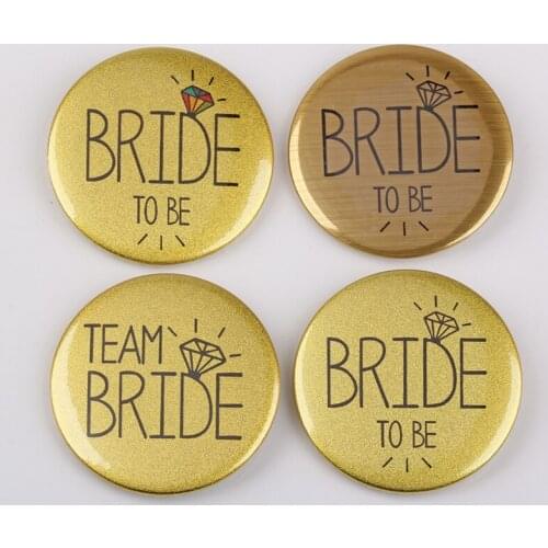 20Pcs/Pack Wedding Party Decor Badge Team Bride Bridesmaid Decoration Badge Bachelor Party Bride To Be Wedding Party Supplies