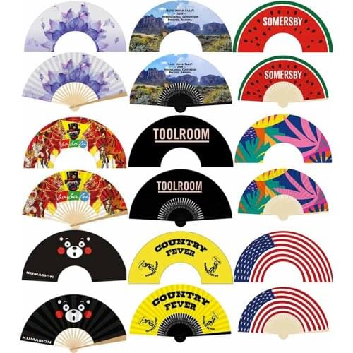 100pcs Personalized Printing Folding Hand Ladies Paper Fan Fold Vintage Fans Wedding Gift Customized Engagement Party Favor