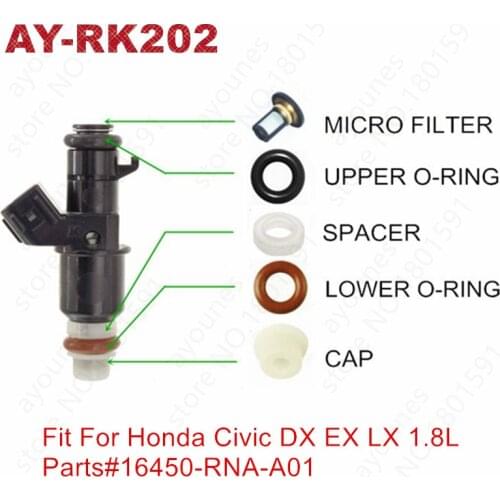 20Sets Fuel Injector Repair Kits For Honda Civic DX EX LX 1.8L Parts #16450-RNA-A01 (AY-RK202)