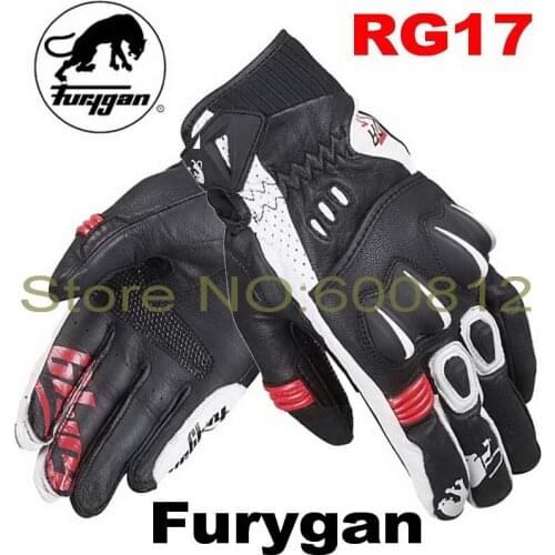 2019 NEW SUMMER French brand RG17 motorcycle racing gloves Short vented leather motorbike gloves 2 colors 3 size