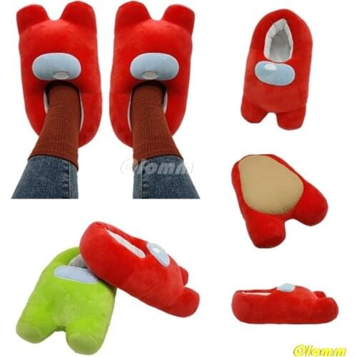 2021 Winter Warm Soft Indoor Floor Slippers Women Men Children Shoes Among Us Funny Christmas Monster Dinosaur Claw Plush Home