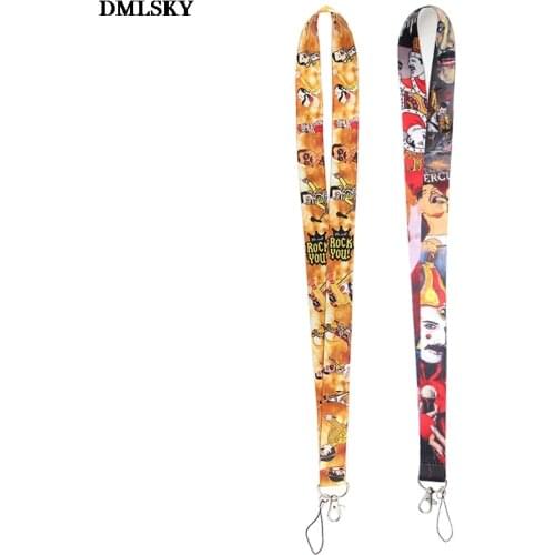 24pcs/lot MD158 DMLSKY Classical Singer Kawaii Lanyard Keychain keys Badge ID Card Mobile Phone Rope Neck Straps Gifts