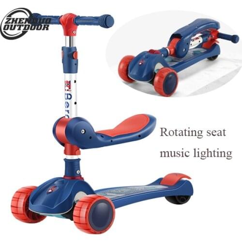 3-in-1 Foldable Bike Baby Scooter Bicycle Slides on one Foot Suitable For Kid Multifunctional