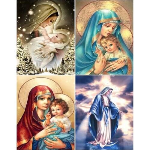 5D DIY Full Square Round Diamond Painting Religious Icon Diamond Embroidery Cross Stitch Mosaic Home Decor
