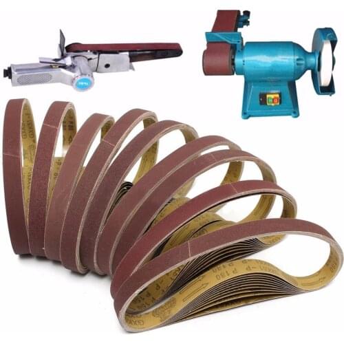 10pcs/set New 76*2.5cm Abrasive Sanding Belts for Rexon Clarke 80 Grit~600 Grit