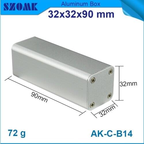 Aluminium Color Metal Aluminum Pcb Szomk Control Enclosure Custom Metal Housing 32x32x90 Mm