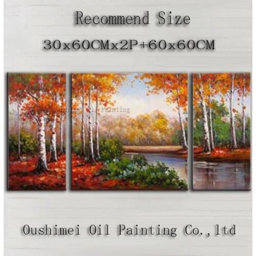 Free Shipping High Quality Modern Landscape Oil Painting On Canvas Beautiful Forest Scenery Oil Painting For Wall Decoration