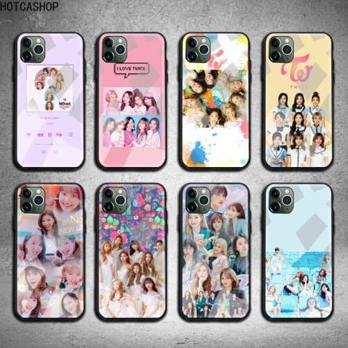 Twice Mina Momo Kpop Phone Case Tempered Glass For iPhone 12 pro max mini 11 Pro XR XS MAX 8 X 7 6S 6 Plus SE 2020 case