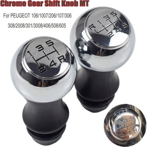 For Citroen C2 C3 C4 Chrome 5 6 Speed Manual Gear Shifter Knob Lever HandBall Gaiter Boot Case Cover Car Styling