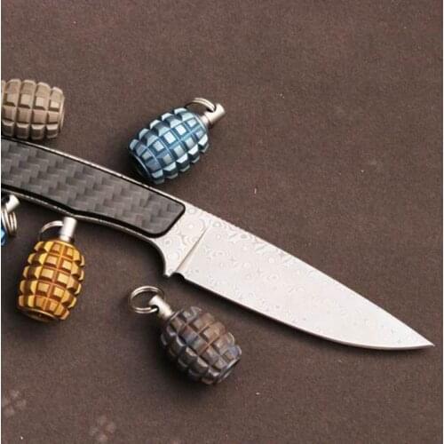 EDC 2 pieces/lot Titanium Alloy Knife Beads A Pendant Paracord Outdoor DIY Decorations Camping Gear EDC Tools