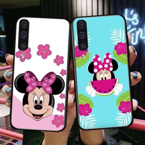 Purple Minnie Mouse Phone cover hull For SamSung Galaxy S8 S9 S10E S20 S21 S5 S30 Plus S20 fe 5G Lite Ultra black soft case