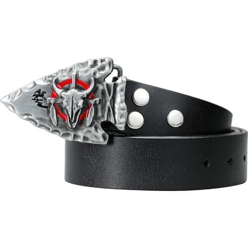 Western cowboy zinc alloy triangle struggling bull gesture buckle leather collocation jeans gift item