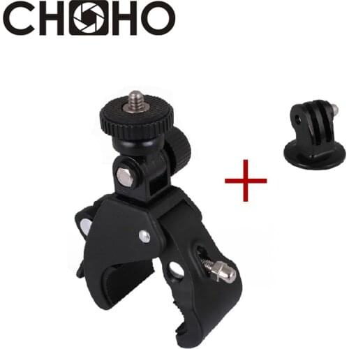 Bike Bicycle Camera Mount Motorcycle Handlebar Handle Bar + 1/4" Tripod Adapter For Gopro 9 7 6 8 Xiaoyi 4K II Accessories SJCAM