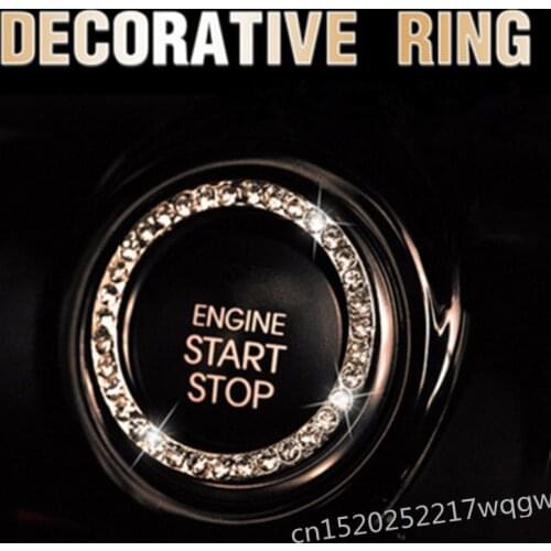 Crystal Car Engine Start Stop Ignition Key Ring For Mercedes Benz W203 W210 W211 AMG W204 C E S CLS CLK CLA SLK A200 A180 A260