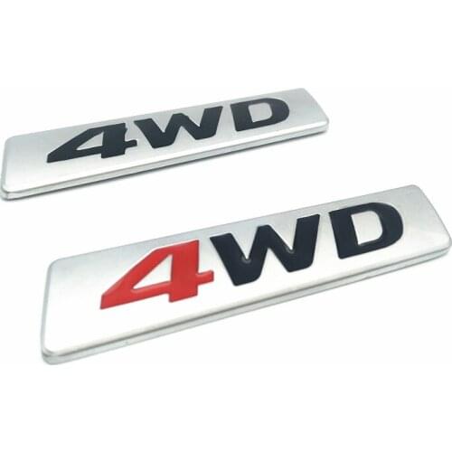 3D Metal Chrome Sticker AWD Emblem 4WD Badge Logo Tail Fender Decal for Toyota Impreza Honda 4X4 Off Road SUV Car Styling