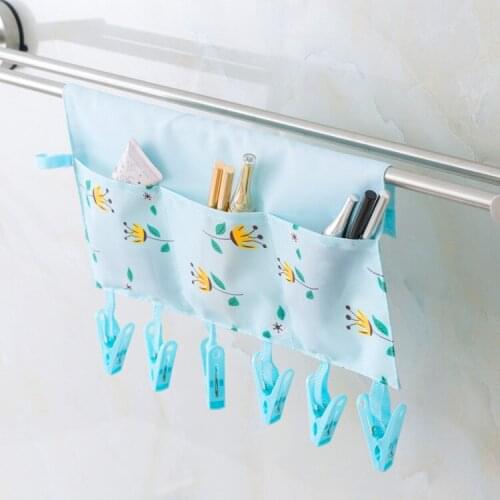 Multifunctional Portable Cloth Hanger Drying Rack Foldable Bathroom Rack Travel Clothespin 6 Clip Hanger Towel Socks Hanger Clip