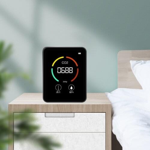 ABS Multifunction Digital Carbon Dioxide Detector CO2 Sensor Tester Temperature Humidity Bluetooth-compatible Tester