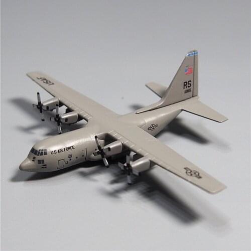 4CM 1/400 Scale classic Diecast USAF C-130E C130 Aircraft Airplane Models Adult Toys Gifts for Display Collections