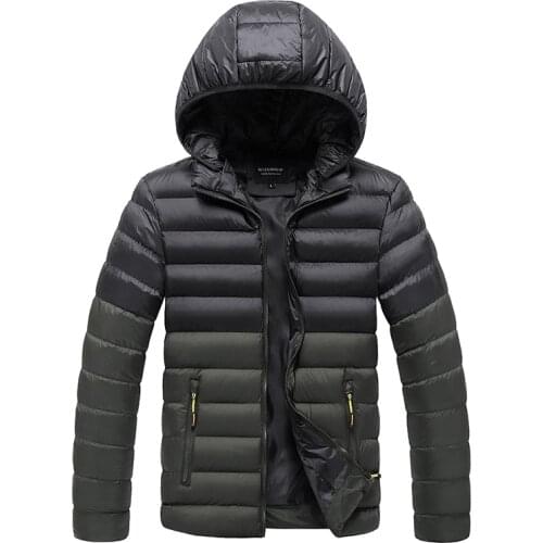 2021 New Winter Splicing Jackets Parka Men Autumn Winter Warm Outwear Brand Slim Mens Coats Casual Windbreaker Quilted Jackets