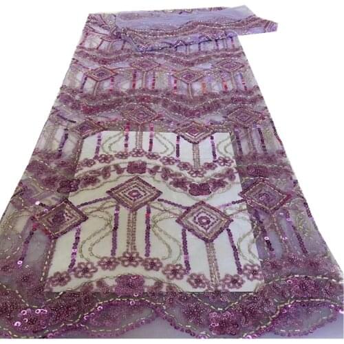 New African Lace Fabric Embroidered Nigerian Laces Fabric High Quality French Tulle Lace Fabric For African Wedding Lace DX-265