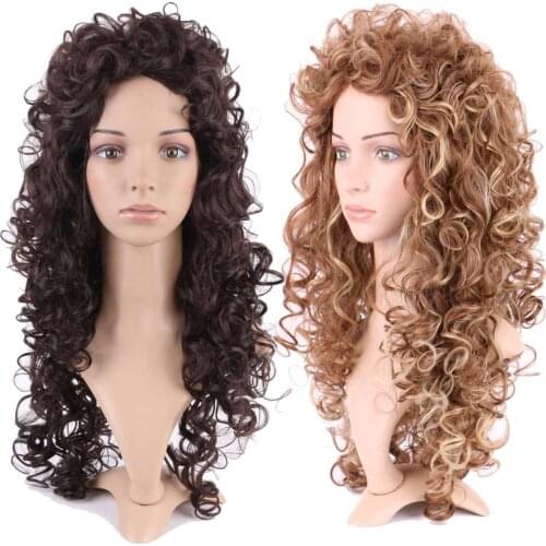 Benehair 26" Long Hair Wigs Kinky Curly Glueless Wig Women African Hairstyle Afro Kinky Curly Hair Synthetic Hair