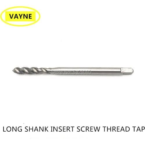 VAYNE HSS ST Screw Thread Insert Long Shank Spiral Flute Tap be lengthened by 100MM STI Spiral TapsM2/M2.5/M3/M4/M5/M6X1X100L