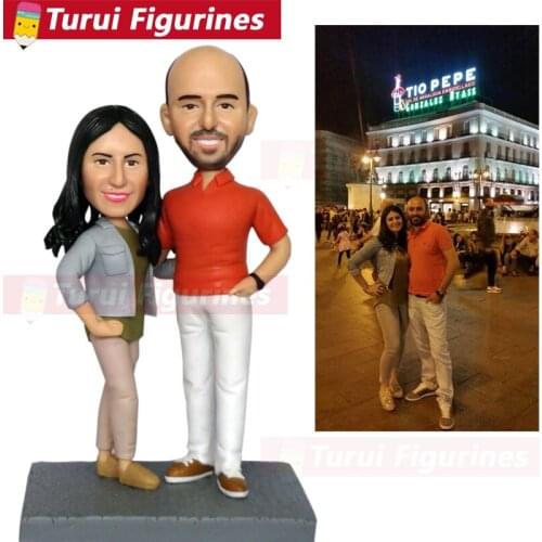 Custom sculptures copy from photo head statue statuette from pictures husband and wife figurine from photos personalized design