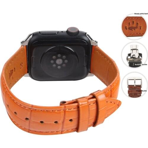 9 Colors Brown Vintage Crocodile Leather WatchBands High Quality 12mm...24mm For Mens Women Suitable For Apple Watch 38mm 42mm