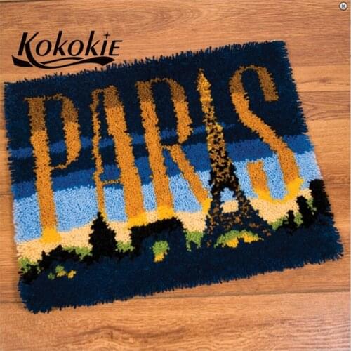 Christmas latch hook kits for adults large printed canvas yarn carpet diy latch hook rug kits carpet embroidery carpet diy rug