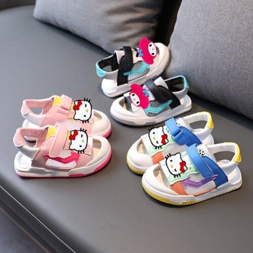Sanrio Hello Kitty Summer Sandals Girls Boys Sandals Childrens Shoes Melody Toddler Beach Shoes