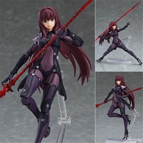 Cute Figma 381 Fate Grand Order Lancer Scathach PVC Action Figure Collection Model Kids Anime Toys Doll Gifts