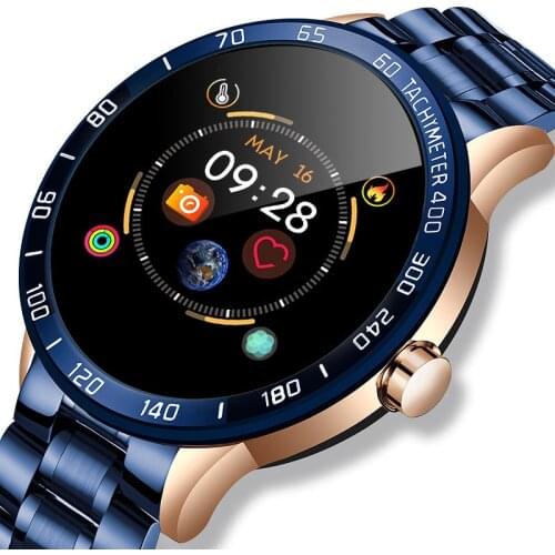 2021 New Smart Watch Mens LED Screen Heart Rate Monitor Blood Pressure Fitness Tracker Wrist Wearing Intellige Sport Watch