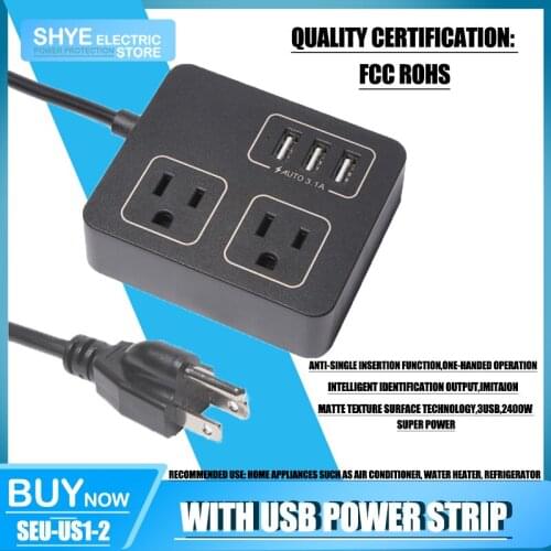 American Standard Household 10A high-Power Smart Multi-Function White Power Supply Board With Extension Cable USB Port FCC Certi