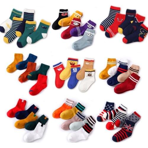 Cute Cartoon Baby Kids Socks Spring Cotton Toddler Infant Socks Kawaii Girl Socks Casual Sport Boy Socks 10 Pieces=5 Pairs
