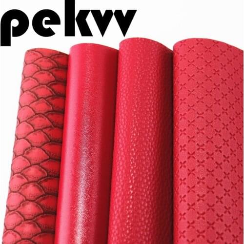 Dark Red Faux PU Leather Fabric Synthetic Leather For Bows DIY sawing Accessories A4 Sheet 8"x11.8" 1piece FD012