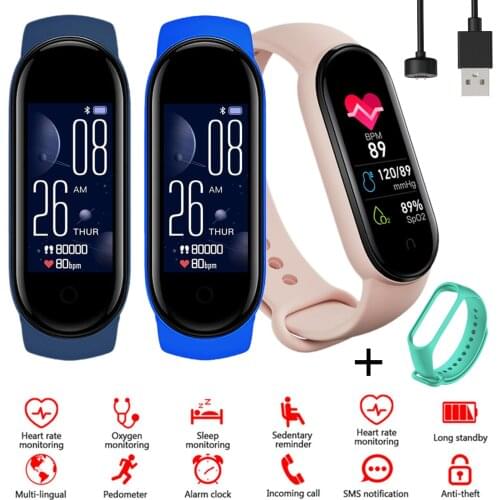 Smart Digital Watches Bluetooth Connection Call Message Reminder Health Heart Rate Monitoring Fitness Bracelet Alarm Clock