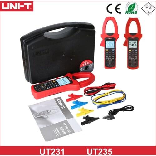 UNI-T Digital Power Clamp Meter UT233 UT231 3 Phase Sequence Test 1000A True RMS Positive Reverse Phase Deficiency USB Transfer